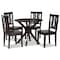 Baxton Studio Mare Modern and Contemporary Transitional Dark Brown Finished Wood 5-Piece Dining Set 177-11377-10892-Zoro - alternate 1